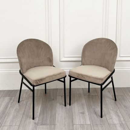 Clearance Willis Dining Chair Greige Set of 2 - B