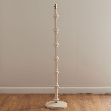 Spindle Floor Lamp - Almond White