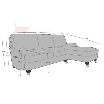 Chaise Sofa Right Hand Facing