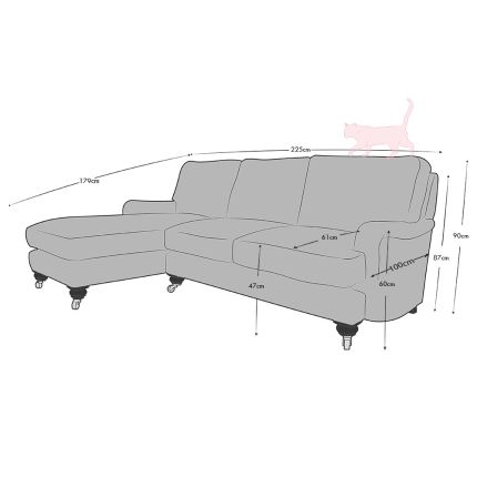 Chaise Sofa Left Hand Facing