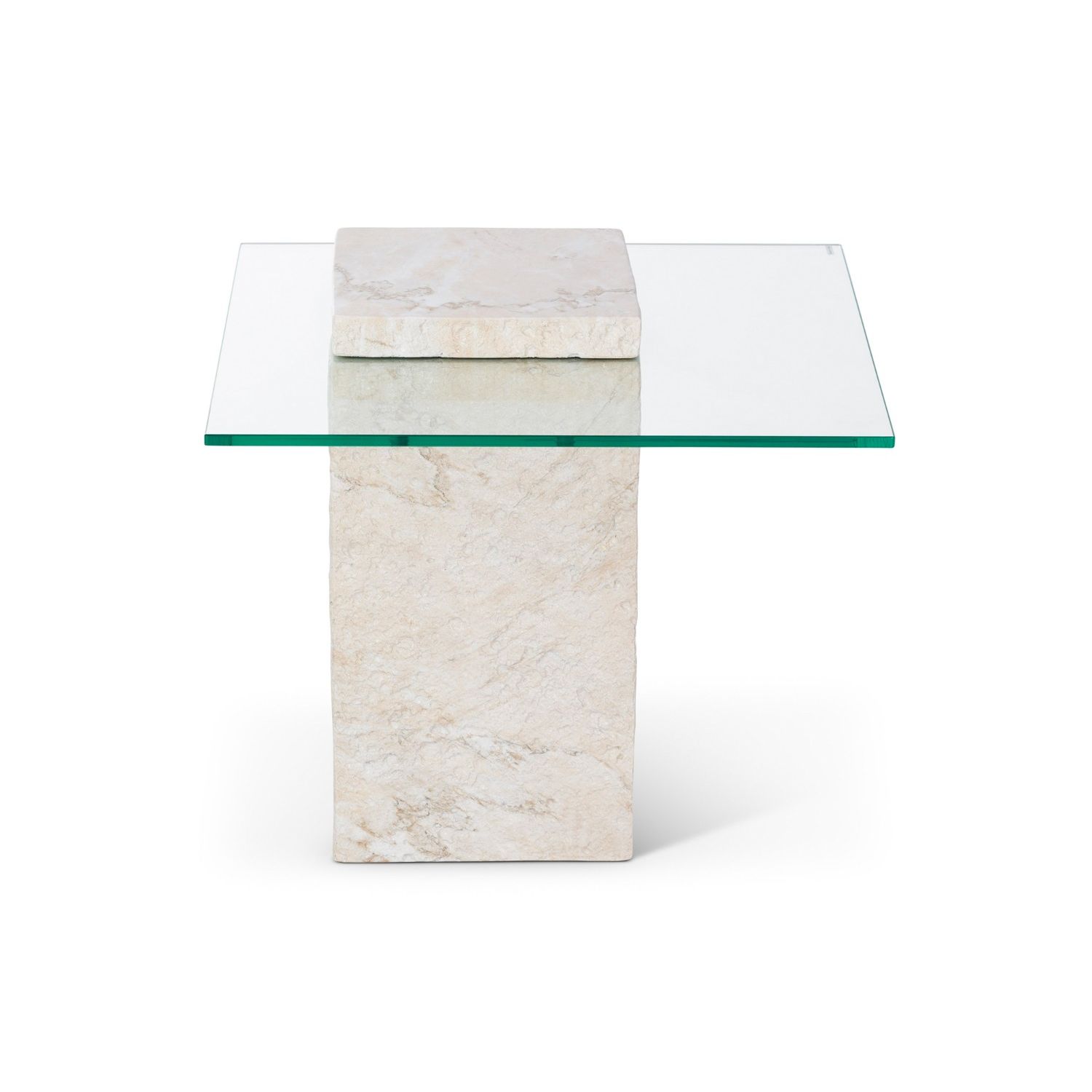 Liang & Eimil Rock Side Table - Beige Faux Marble | Liang & Eimil ...